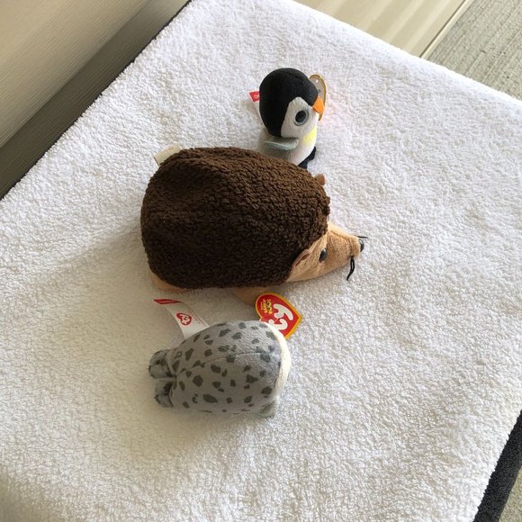Ty Beanie Babies Bundle Prickles Porcupine Pongo Penguin Iceberg Leopard Seal - Picture 3 of 6